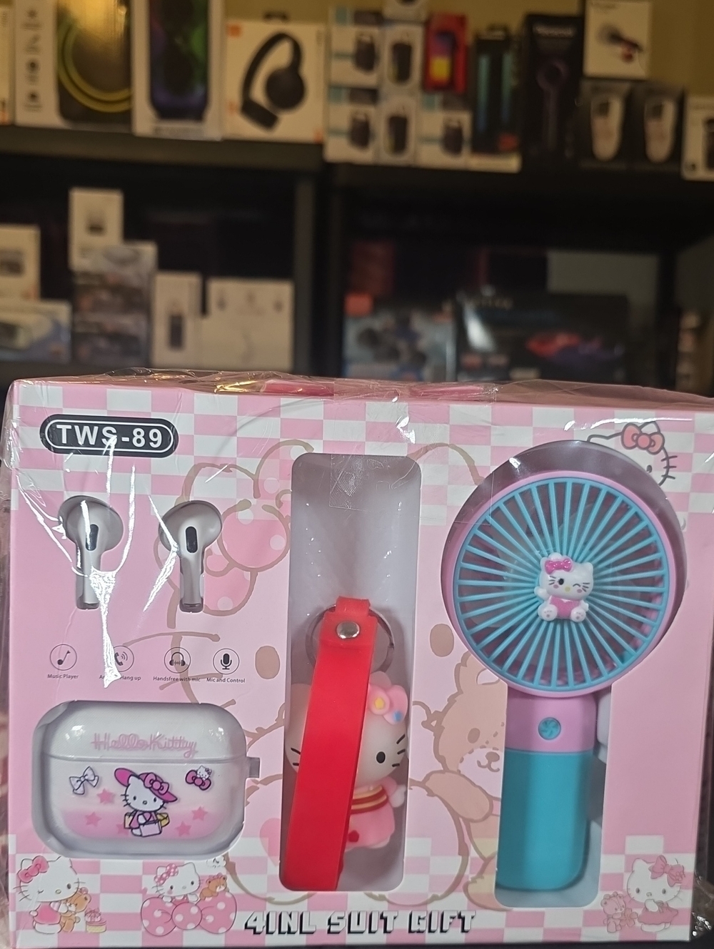 Hello Kitty Pink, Blue & Red 4-in-1 Kids Accessory Set Factory Sealed